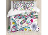 Abakuhaus Copripiumino Libelle, Paisley Dragonfly, Antiacaro, Adatto A Chi Soffre Di Allergie, Con Federe, 155 Cm X 220 Cm - 80 X 80 Cm, Multicolore