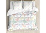 Abakuhaus Copripiumino Libellula, Libellula Farfalla, Antiacaro, Adatto A Chi Soffre Di Allergie, Con Federe, 155 Cm X 220 Cm - 80 X 80 Cm, Multicolore