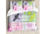 Abakuhaus Copripiumino Libelle, Libelle Dandelion, Antiacaro, Adatto A Chi Soffre Di Allergie, Con Federe, 155 Cm X 220 Cm - 80 X 80 Cm, Multicolore