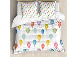 Abakuhaus Copripiumino Colorato, Palloncini Colorati, Antiacaro, Adatto A Chi Soffre Di Allergie, Con Federe, 155 Cm X 220 Cm - 80 X 80 Cm, Multicolore