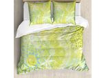 Abakuhaus Copripiumino Libellula, Libellula Su Mandala, Antiacaro Adatto A Chi Soffre Di Allergie Con Federe, 155 Cm X 220 Cm - 80 X 80 Cm, Verde Bianco