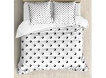 Abakuhaus Ying Yang Copripiumino, Pois Yin Yang, Antiacaro, Adatto A Chi Soffre Di Allergie, Con Federe, 155 Cm X 220 Cm - 80 X 80 Cm, Bianco Nero
