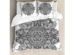 Abakuhaus Copripiumino Celtico, Nodo Celtico, Antiacaro, Adatto A Chi Soffre Di Allergie, Con Federe, 155 Cm X 220 Cm - 80 X 80 Cm, Bianco E Nero