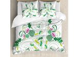 Abakuhaus Copripiumino Celtico, Arte Celtica Con Linee Sinuose, Antiacaro, Adatto A Chi Soffre Di Allergie, Con Federe, 155 Cm X 220 Cm - 80 X 80 Cm, Verde, Rosa,