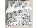 Abakuhaus Copripiumino Zodiaco, Segno Zodiacale Pesci, Antiacaro, Adatto A Chi Soffre Di Allergie, Con Federe, 155 Cm X 220 Cm - 80 X 80 Cm, Bianco E Nero
