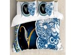 Abakuhaus Copripiumino Zodiaco, Segno Zodiacale Ariete, Antiacaro, Adatto A Chi Soffre Di Allergie, Con Federe, 155 Cm X 220 Cm - 80 X 80 Cm, Multicolore
