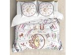 Abakuhaus Copripiumino Zodiaco, Oroscopo Astrologico, Antiacaro, Adatto A Chi Soffre Di Allergie, Con Federe, 155 Cm X 220 Cm - 80 X 80 Cm, Multicolore