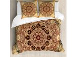 Abakuhaus Copripiumino Zodiacale, Stella Mandala Orientale, Antiacaro, Adatto A Chi Soffre Di Allergie, Con Federe, 200 Cm X 200 Cm - 80 X 80 Cm, Marrone Chiaro