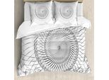 Abakuhaus Spiers Copripiumino, Conchiglia Subacquea, Antiacaro, Adatto A Chi Soffre Di Allergie, Con Federe, 200 Cm X 200 Cm - 80 X 80 Cm, Grigio Bianco