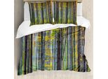 Abakuhaus Copripiumino Fallen, Stagione Autunnale Bosco Di Faggi, Antiacaro, Adatto A Chi Soffre Di Allergie, Con Federe, 200 Cm X 200 Cm - 80 X 80 Cm, Grigio Giallo