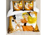 Copripiumino Abakuhaus Halloween, Colori Concettuali Strega, Antiacaro, Adatto A Chi Soffre Di Allergie, Con Federe, 155 Cm X 220 Cm - 80 X 80 Cm, Multicolore