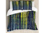 Abakuhaus Copripiumino Fallen, Foresta Autunnale Naturale, Antiacaro Adatto A Chi Soffre Di Allergie Con Federe, 200 Cm X 200 Cm - 80 X 80 Cm, Grigio Verde