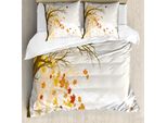 Abakuhaus Set Copripiumino Per Letti Matrimoniali, Alberi Autunnali Color Pastello, Antiacaro, Adatto A Chi Soffre Di Allergie, Con Federe, Beige Marrone