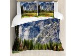 Abakuhaus Yosemite Copripiumino, Nord-Dome Valley Park, Antiacaro, Adatto A Chi Soffre Di Allergie, Con Federe, 155 Cm X 220 Cm - 80 X 80 Cm, Verde Antracite