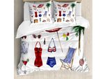 Abakuhaus Femminile Copripiumino, Moda Estiva Femminile, Antiacaro Adatto A Chi Soffre Di Allergie Con Federe, 200 Cm X 200 Cm - 80 X 80 Cm, Multicolore