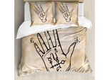 Abakuhaus Set Copripiumino Marrone Per Letti Matrimoniali, Stile Retrò Medievale, Antiacaro, Adatto A Chi Soffre Di Allergie, Con Federe, Nero Tan