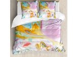 Abakuhaus Copripiumino Astratto, Arte Astratta Surreale, Antiacaro, Adatto A Chi Soffre Di Allergie, Con Federe, 155 Cm X 220 Cm - 80 X 80 Cm, Multicolore