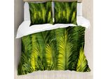 Abakuhaus Copripiumino Palme, Palme Esotiche, Antiacaro, Adatto A Chi Soffre Di Allergie, Con Federe, 155 Cm X 220 Cm - 80 X 80 Cm, Verde