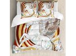 Abakuhaus Copripiumino Unicorno, Unicorno, Antiacaro, Adatto A Chi Soffre Di Allergie, Con Federe, 155 Cm X 220 Cm - 80 X 80 Cm, Multicolore