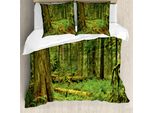 Abakuhaus Copripiumino Baum, Wald Bushes Moss, Antiacaro, Adatto A Chi Soffre Di Allergie, Con Federe, 155 Cm X 220 Cm - 80 X 80 Cm, Verde