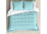 Abakuhaus Copripiumino Azzurro, Gocce Di Pioggia, Motivo Autunnale, Antiacaro, Adatto A Chi Soffre Di Allergie, Con Federe, 200 Cm X 200 Cm - 80 X 80 Cm, Blu E Bianco