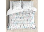Abakuhaus Set Copripiumino Bianco Per Letti Matrimoniali, TröPfchen Artsy, Antiacaro, Adatto A Chi Soffre Di Allergie, Con Federe, Multicolore