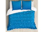 Abakuhaus Set Copripiumino Blu Per Letti Matrimoniali, Impermeabile, Antiacaro, Adatto A Chi Soffre Di Allergie, Con Federe, Blu