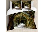 Abakuhaus Copripiumino Rustico, Medieval Tunnel, Antiacaro, Adatto A Chi Soffre Di Allergie, Con Federe, 200 Cm X 200 Cm - 80 X 80 Cm, Grigio, Rosso,