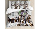 Abakuhaus Set Copripiumino Astronaut Per Letti Matrimoniali, Motivo Floreale Cosmonaut, Antiacaro, Adatto A Chi Soffre Di Allergie, Con Federe, Multicolore