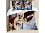 Abakuhaus Copripiumino Space, Gravity Astronaut, Antiacaro, Adatto A Chi Soffre Di Allergie, Con Federe, 155 Cm X 220 Cm - 80 X 80 Cm, Multicolore