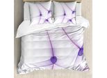Abakuhaus Spiers Copripiumino, Moderno E Unico, Antiacaro, Adatto A Chi Soffre Di Allergie, Con Federe, 200 Cm X 200 Cm - 80 X 80 Cm, Viola Bianco