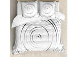 Abakuhaus Copripiumino Spiers, Motivo Moderno, Antiacaro, Adatto A Chi Soffre Di Allergie, Con Federe, 200 Cm X 200 Cm - 80 X 80 Cm, Bianco E Nero