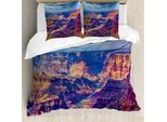 Abakuhaus Copripiumino Schlucht, Grand Canyon Alba, Antiacaro, Adatto A Chi Soffre Di Allergie, Con Federe, 155 Cm X 220 Cm - 80 X 80 Cm, Blu Tan