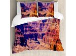 Abakuhaus Copripiumino Americano, Grand Canyon View Usa, Antiacaro, Adatto A Chi Soffre Di Allergie, Con Federe, 155 Cm X 220 Cm - 80 X 80 Cm, Marrone