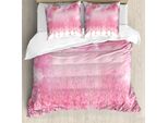 Abakuhaus Copripiumino Rosa, Piume Di Ciliegio, Antiacaro, Adatto A Chi Soffre Di Allergie, Con Federe, 200 Cm X 200 Cm - 80 X 80 Cm, Rosa Pallido Bianco