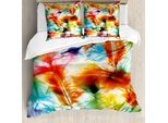 Abakuhaus Copripiumino Colorato, Puffy Dreamy Federn, Antiacaro, Adatto A Chi Soffre Di Allergie, Con Federe, 155 Cm X 220 Cm - 80 X 80 Cm, Multicolore