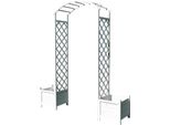 Mucola Traliccio Con Fioriera Traliccio Per Rampicanti Arco Di Rose Aiuto Per Fioriere Colonna Di Rose Arco Di Legno Pergola Per Rampicanti - Bianco