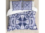 Abakuhaus Set Copripiumino Ombre Per Letti Matrimoniali, Modern Artsy Bohemian, Antiacaro, Adatto A Chi Soffre Di Allergie, Con Federe, Blu Lavanda Indaco