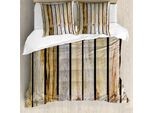 Abakuhaus Copripiumino Rustico, Staccionata In Legno, Antiacaro, Adatto A Chi Soffre Di Allergie, Con Federe, 200 Cm X 200 Cm - 80 X 80 Cm, Marrone
