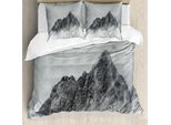 Abakuhaus Set Copripiumino Per Letti Matrimoniali, Foto Di Cime Montuose, Antiacaro, Adatto A Chi Soffre Di Allergie, Con Federe, Multicolore