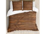 Abakuhaus Set Copripiumino In Legno Per Letti Matrimoniali, Tipo Alberi Naturali, Antiacaro, Adatto A Chi Soffre Di Allergie, Con Federe, Marrone