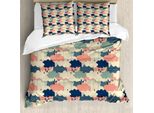 Abakuhaus Copripiumino Autunnale, Pioggia Nuvole Colorate, Antiacaro Adatto A Chi Soffre Di Allergie Con Federe, 155 Cm X 220 Cm - 80 X 80 Cm, Multicolore