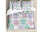 Abakuhaus Copripiumino Con Motivo A Fiori Di Dalia, Fiori Raffinati, Antiacaro, Adatto A Chi Soffre Di Allergie, Con Federe, 200 Cm X 200 Cm - 80 X 80 Cm, Multicolore