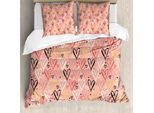Abakuhaus Copripiumino Corallo, Cuore Valentines Love, Antiacaro, Adatto A Chi Soffre Di Allergie, Con Federe, 155 Cm X 220 Cm - 80 X 80 Cm, Corallo