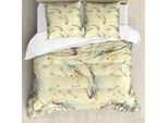 Abakuhaus Ocean Life Set Copripiumino Per Letti Matrimoniali, Delfini Che Nuotano, Antiacaro, Adatto A Chi Soffre Di Allergie, Con Federe, Multicolore
