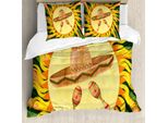 Abakuhaus Copripiumino Messicano, Sombrero Hippie, Antiacaro, Adatto A Chi Soffre Di Allergie, Con Federe, 200 Cm X 200 Cm - 80 X 80 Cm, Multicolore