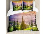 Abakuhaus Copripiumino Naturale, Golf Primavera Tramonto, Antiacaro Adatto A Chi Soffre Di Allergie Con Federe, 200 Cm X 200 Cm - 80 X 80 Cm, Multicolore
