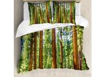 Abakuhaus Nationalparks Copripiumino, Campi In Primavera, Antiacaro Adatto A Chi Soffre Di Allergie Con Federe, 155 Cm X 220 Cm - 80 X 80 Cm, Verde Marrone