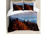 Abakuhaus Nationalparks Copripiumino, Alba Sulle Montagne, Antiacaro, Adatto A Chi Soffre Di Allergie, Con Federe, 155 Cm X 220 Cm - 80 X 80 Cm, Multicolore