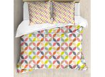 Abakuhaus Copripiumino Geometrico, Ornamento, Antiacaro, Adatto A Chi Soffre Di Allergie, Con Federe, 200 Cm X 200 Cm - 80 X 80 Cm, Multicolore